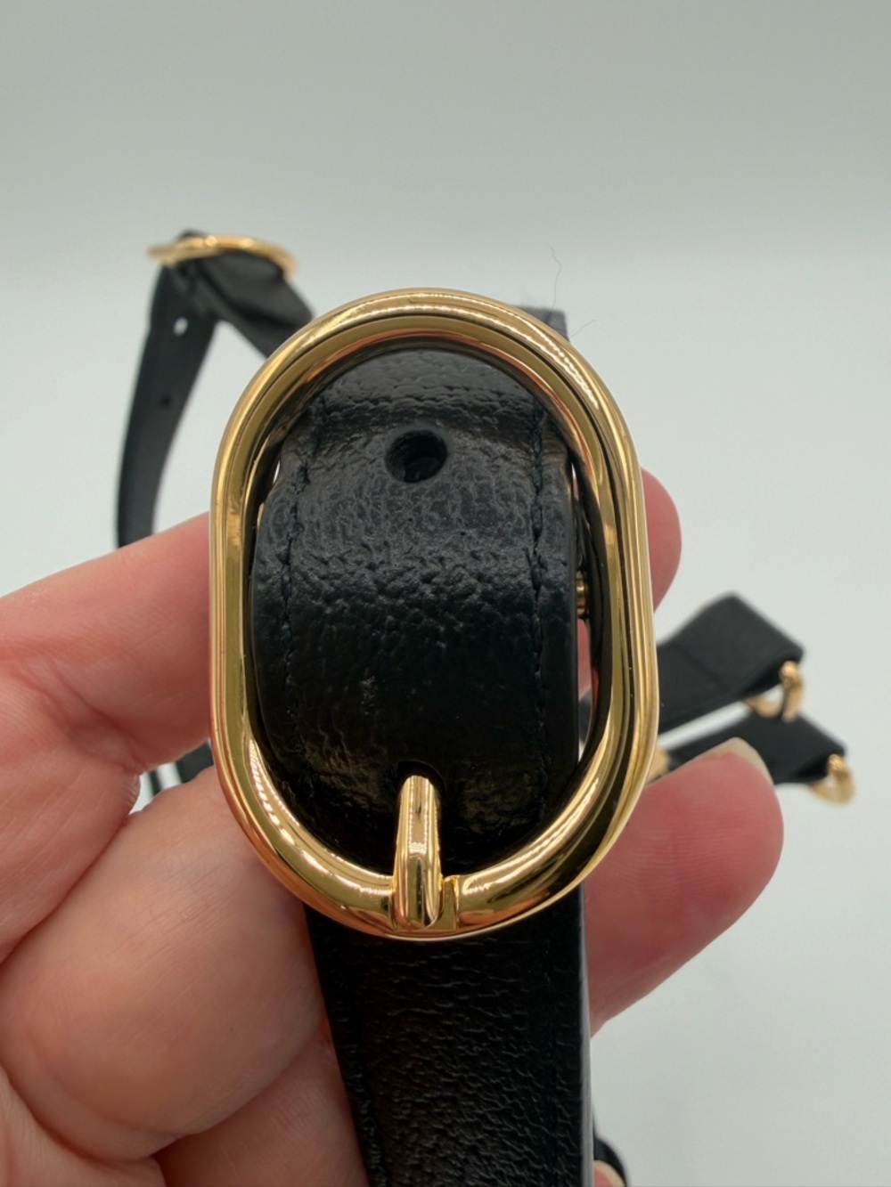 GUCCI Demetra Leather Dog Harness Black Gold Medium Excellent/Like New 🦮 Luxury. - Picture 11 of 12
